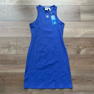 adidas Originals Women's Essentials Rib Tank Dress Blue IR5920